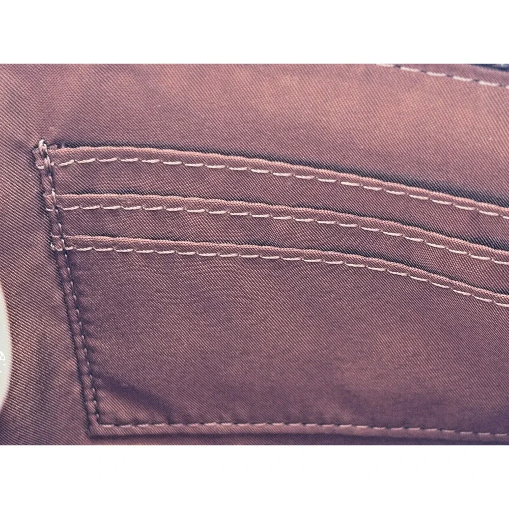 Fossil Pebbled Cowhide Leather Cinnamon Brown Zippered Money Wallet Pouch Clean!